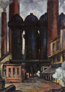 RICHARD BIRINGER  (Höchst at Main 1877 - 1947 Höchst at Main)  Krupp Factory Engers at Rhine, around 1925/30 
