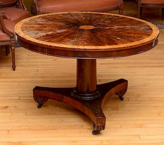 Regency Mahogany Inlaid Center Table