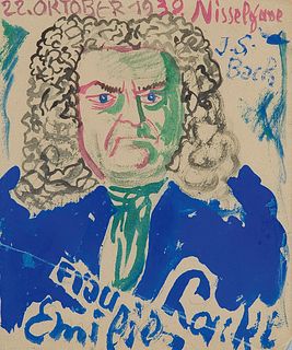OSKAR LASKE  (Czernowitz 1874 - 1951 Vienna)  Johann Sebastian Bach, 1938 