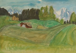 ALFONS WALDE  (Oberndorf 1891 - 1958 Kitzbühel)  Summer Pasture 