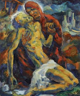 KARL HAUK  (Klosterneuburg 1898 - 1974 Vienna)  Pietá, 1923 