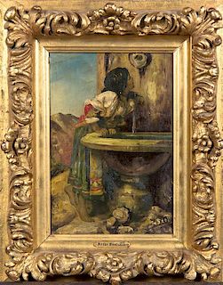 Artist Unknown, (19th century), Untitled (At the Fountain)