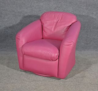 MCM LEATHER SWIVEL CHAIR