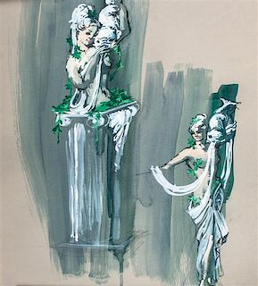 Freddy Wittop, (American, 1912-2001), A group of seven costume design sketches