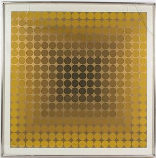 * Victor Vasarely, (Hungarian/French, 1906-1997), CTA (Gold)