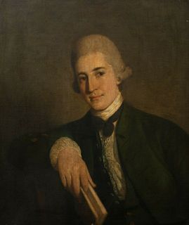 PORTRAIT OF A GENTLEMAN HOLDING A BOOK OIL PAINTING