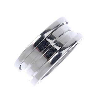 BULGARI - a 'B.Zero1' ring. Designed as an articulated spiral, to the Bulgari logo sides. Signed Bul