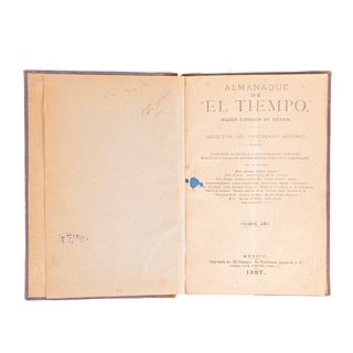 Agüeros, Victoriano (Director). Almanaque de "El Tiempo" Diario Católico de México. México, 1887. 11 láminas.