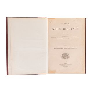 Sessé, Martino - Mociño, Josepho Mariano. Plantae Novae Hispaniae: Plantas de Nueva España. México, 1893. 1er edición.