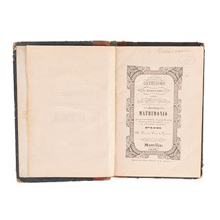 M. Vaurin. Catecismo Razonado sobre la Santidad y Dignidad del Matrimonio. Morelia: imprenta del Editor, 1852. 1 lámina.