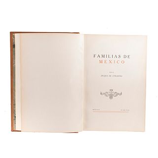 Duque de Otranto. Familias de México. México: Carlos González López Negrete, 1958. Edición de 400 ejemplares. Ejemplar No. 20.
