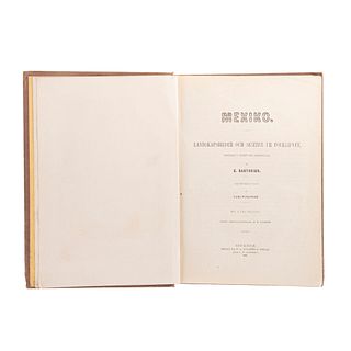 Sartorius, C. Mexiko och Mexikanarne. Landskapsbilder och Skizzer ur Folklifvet. Stockholm: 1862. Frontis y 17 láminas.