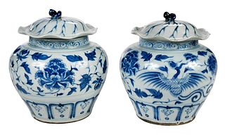 Pair of Chinese Underglaze Blue Ginger Jars