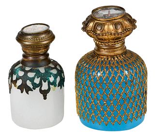Two French Opaline Glass Perfumes