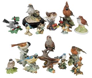 16 English, American, and Continental Ceramic Birds
