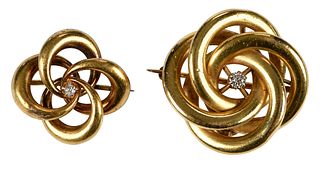 Two Antique 18kt. Brooches 