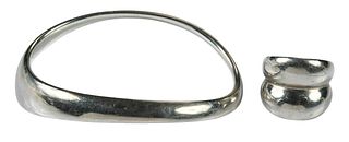 Georg Jensen Silver Ring and Bracelet, No. 501