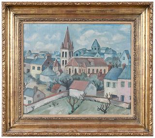 Celso Lagar-Arroyo View of Caen Painting