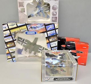 Five Gaincorp Precision die-cast models, a Franklin Mint Armour Collection model aeroplane and 4 Cor