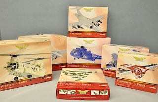 Corgi Aviation Archive Thunder In the Skies 7 assorted models including Hunter and Westland Sea King