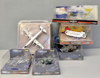 Corgi Aviation die cast models - 3 Helicopter Legends, 5 Modern Fighters, 2 Pioneers of Aviation, a