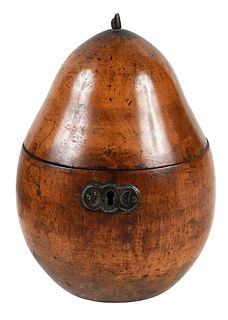 Georgian Pear Form Tea Caddy