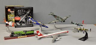 Corgi Predators of the Skies x 7, boxed, and a quantity of loose planes and other vehicles without b