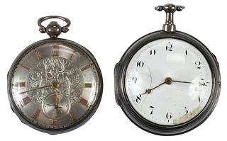 Two English Silver Pocket Watches 