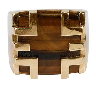 Cartier Tiger's Eye Cage Ring