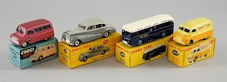 Dinky Toys Rolls-Royce Silver Wraith, No 150, Dinky Toys B.O.A.C. Coach,No 283, Dinky Toys Bedford 1