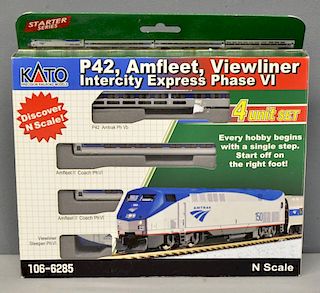 Kato N Gauge No 106 -6285 P42 Amfleet Viewliner Intercity Express Phase VI, boxed
