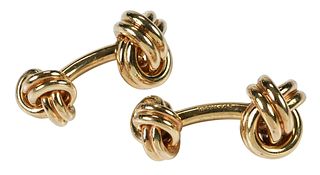 Tiffany & Co. 14kt. Knot Cufflinks 