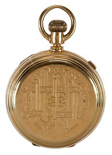 American Watch Co. Gold Chronograph Pocket Watch