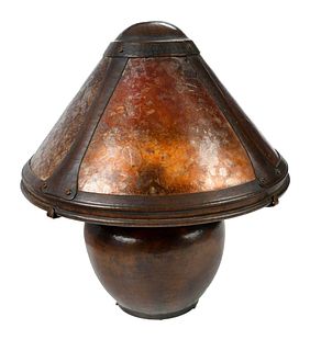 Dirk Van Erp Copper and Mica Table Lamp