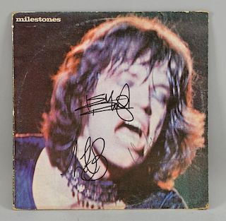 The Rolling Stones, Milestones vinyl LP cover signed to the front by Keith Richards, Mick Jagger & C