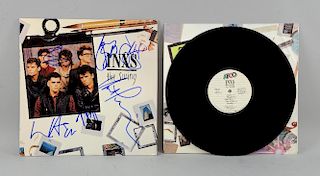 INXS, The Swing, Vinyl LP signed to front cover by all six in blue.Provenance: From a single owner c