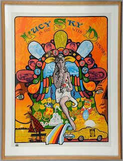 The Beatles, Lucy In The Sky With Diamonds music poster, designed by Tom Connell & Tom Cervenak, pri