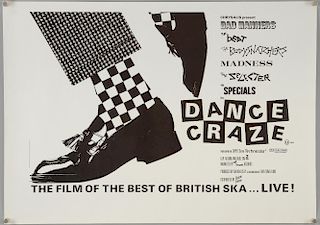 Original Two-Tone / Chrysalis cinema poster (19 x 27 inches) for the Ska documentary Dance Craze (19