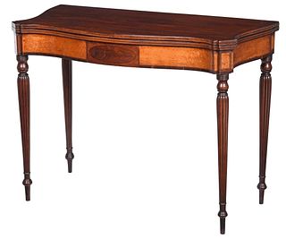 Massachusetts Federal Maple and Mahogany Games Table