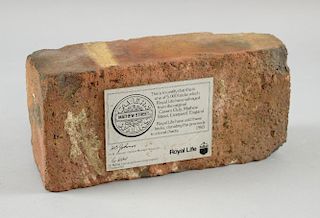 The Beatles, an original brick from The Cavern Club in Liverpool with Royal Life plaque which reads