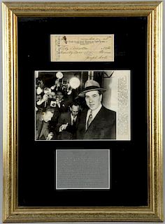 Joe Adonis (1902 - 1971) New York mobster who was an important participant in the formation of the m