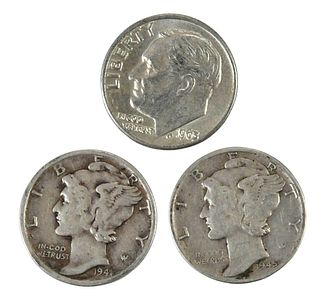 Approximately $245 Face Value Silver Dimes 