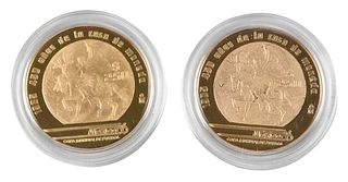 Two Mexican Commemorative Gold Coins