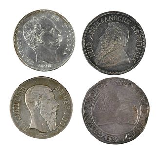 Four Foreign Silver Crowns