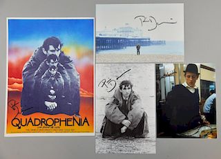 Quadrophenia, a reproduction poster signed by Phil Daniels, two photographs signed by Phil Daniels &
