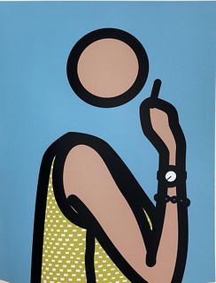 Julian Opie - Ruth with cigarette 2