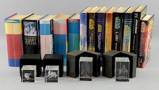 Books, Harry Potter hard back first edition books x 5, Star Wars hardback books x 8 & four official