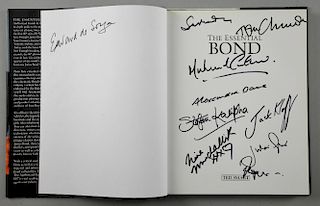 The Essential Bond hardback book signed by 10 including Sam Mendes, Jack Klaff, Michael Culver, Juli