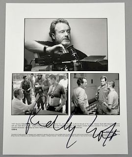 Ridley Scott, Film Director, a signed 10 x 8 inch photograph.Provenance: Signed at Prometheus Premie