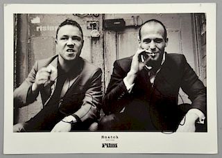 Snatch, Jason Statham & Stephen Graham signed 8 x 12 inch promotional photo/card.Provenance: This lo